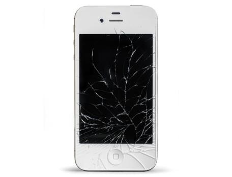 smartphone with cracked screen