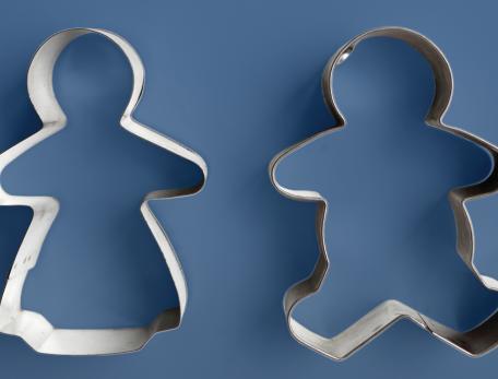 Gingerbread cookie cutters- man and woman silhouette 