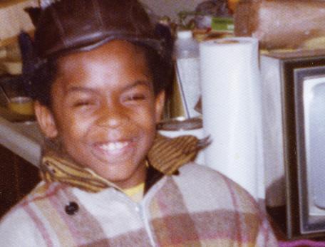 Young boy (Bernard) with birthday cake