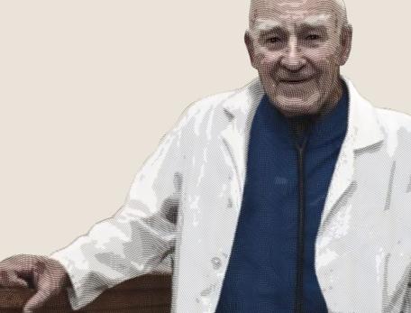 Digital illustration of Lloyd Hamilton, physician