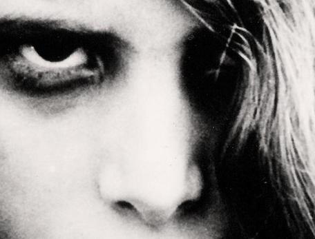 detail of the face of a female zombie