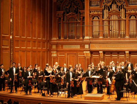 Longwood Symphony Orchestra performing in Jordon Hall in Boston