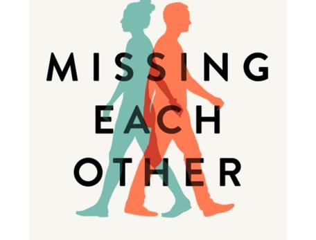 missing each other book cover a green and orange human outline woalking away from each other