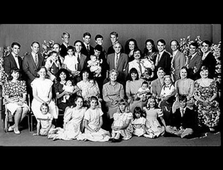 portrait of 43 members of the Guyton family at a reunion