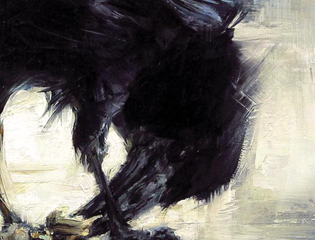 Painting of a crow