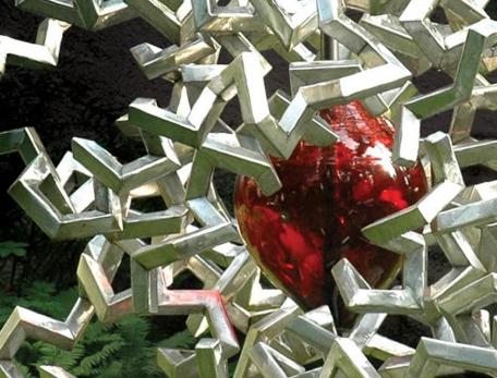 abstract image of a metallic structure
