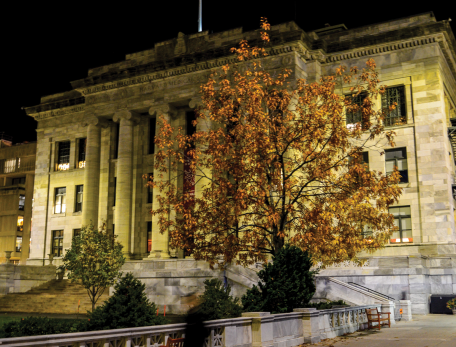 A building on the campus at HMS