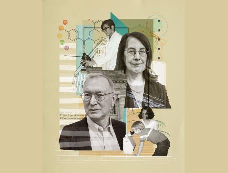 A collage of images, including photos of Arlene Sharpe and Gordon Freeman.