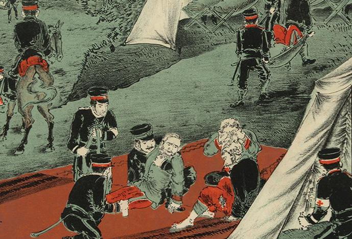 Japanese Red Cross near the Yalu River 1904