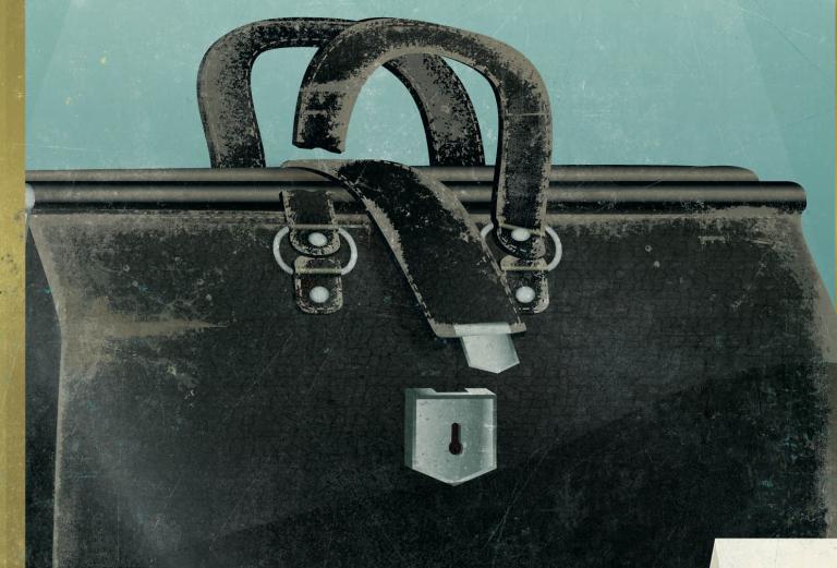 Illustration of an old doctor's bag