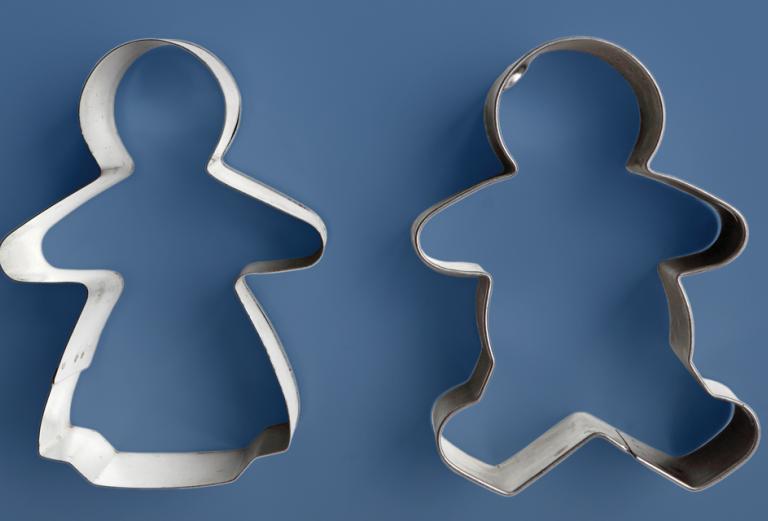 Gingerbread cookie cutters- man and woman silhouette 