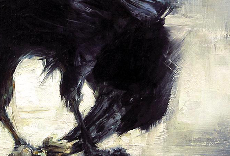 Painting of a crow