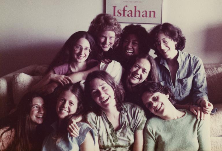 mid-1970s photo of a group of female HMS medical students, class of 1978. 
