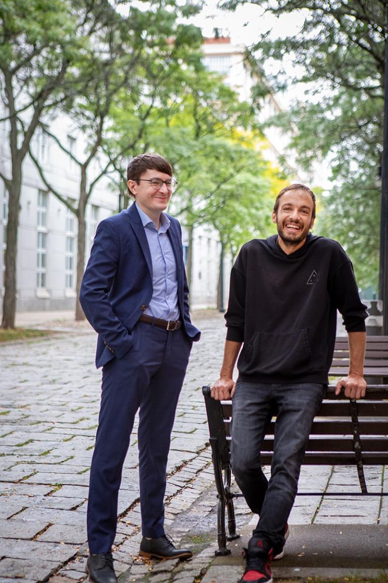 Portrait of Bryan Baxter (left) and Dimitrios Mylonas