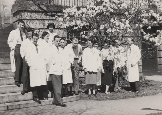 1954 photo of members of the Albright endocrine lab