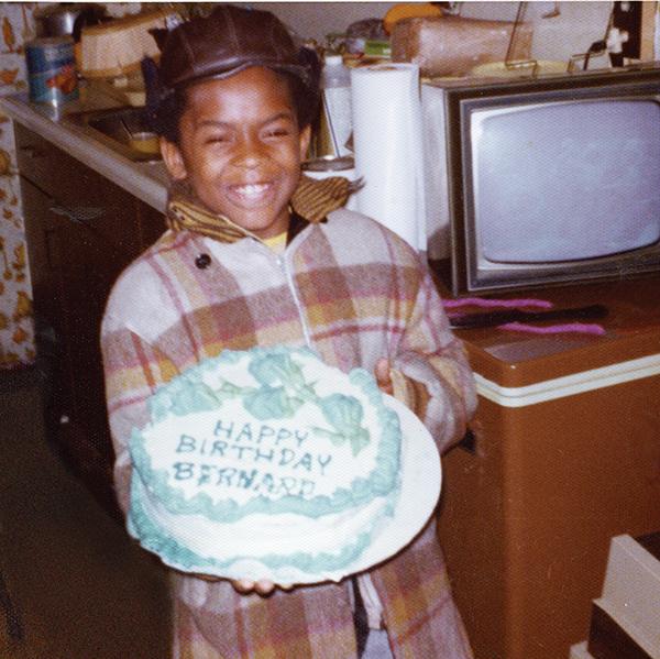 Young boy (Bernard) with birthday cake