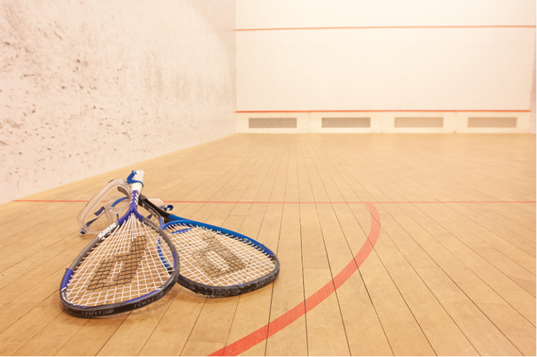 Squash court in Vanderbilt Hall