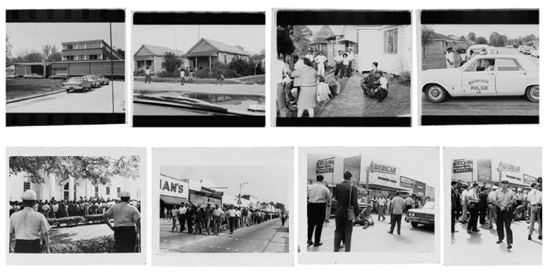 collection of images taken by Stanley Rapoport in Bogalusa, including photos of civil rights march in April 1965
