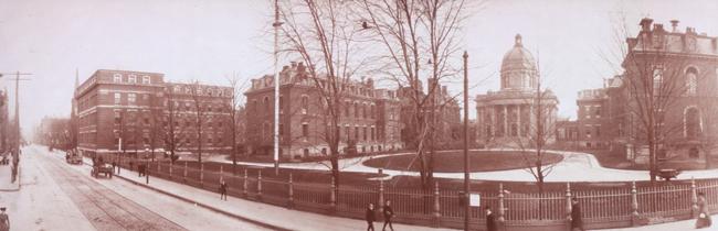 old photo of a brick building