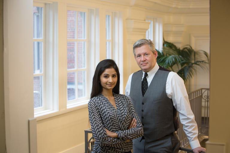 Shriya Srinivasan (left) and Matthew Carty